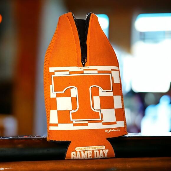Tennessee Game Day Koozie Coozie Bottle Zip Sleeve Cooler Jenkins Pics Read - Picture 1 of 11
